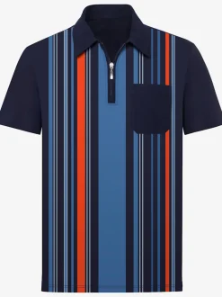Polo rayures contrastées