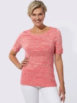 Pull ajouré avec coton