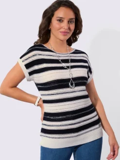Pull ajouré 50% coton