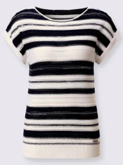 Pull ajouré 50% coton