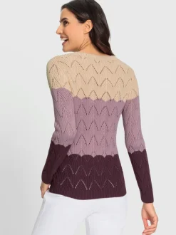 Pull ajouré 55% coton