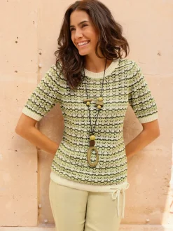 Pull ajouré coton issu de l’agriculture biologique
