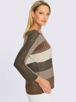 Pull ajouré motif ajouré léger