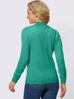 Pull bouclé motif tricoté affinant