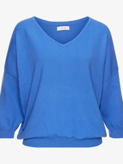 Pull chauve-souris encolure en v dégagée
