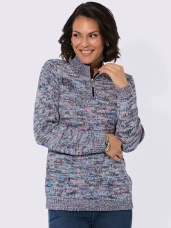 Pull à col montant 55% coton