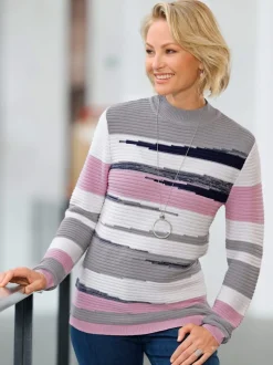 Pull à col montant 50% coton
