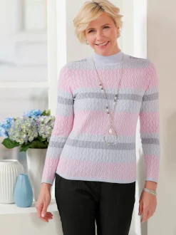 Pull à col montant jacquard