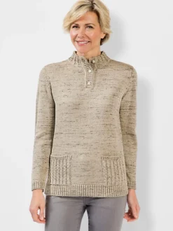 Pull à col montant 30% laine vierge (mérinos)