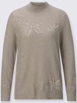 Pull à col montant motif intarsia