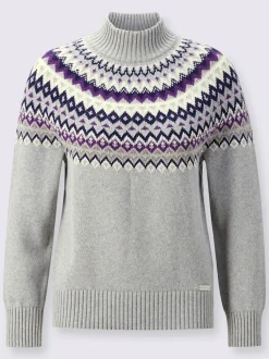 Pull à col montant qualité coton doux sur la peau