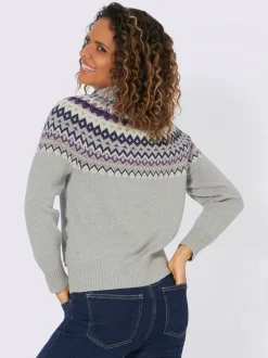Pull à col montant qualité coton doux sur la peau
