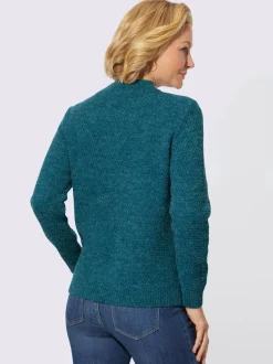 Pull à col montant tricot chiné