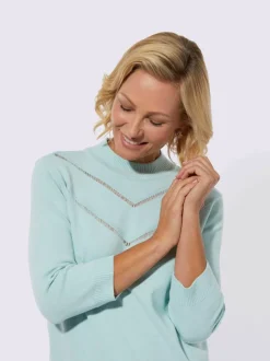 Pull à col montant 50% viscose