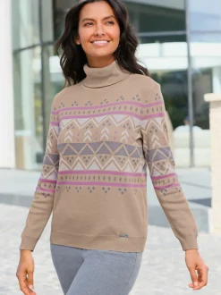 Pull à col roulé 50% coton