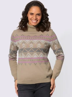Pull à col roulé 50% coton