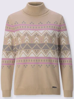 Pull à col roulé 50% coton