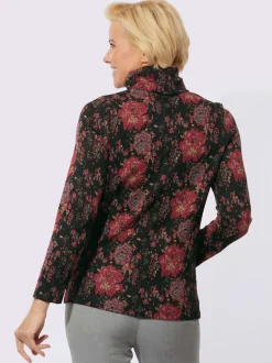 Pull à col roulé jacquard