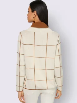 Pull à col roulé motif jacquard