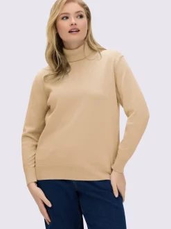 Pull col roulé pur coton et finitions soignées