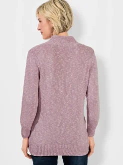 Pull à encolure en v aspect chiné