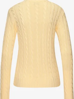 Pull à encolure en v motif en tricot torsadé tendance