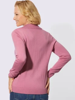 Pull à encolure en v motif tricoté délicat