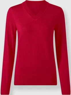 Pull à encolure en v pur coton