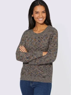 Pull encolure ronde mailles à l'envers tendance