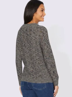 Pull encolure ronde mailles à l'envers tendance