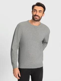 Pull encolure ronde mailles à l'envers tendance