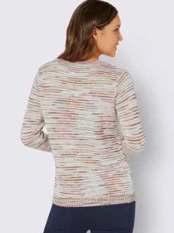Pull encolure ronde superbe fil multicolore