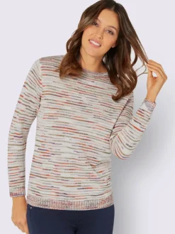 Pull encolure ronde superbe fil multicolore