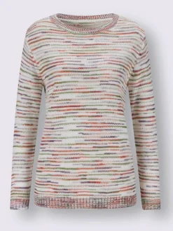 Pull encolure ronde superbe fil multicolore