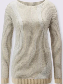 Pull en coton à manches longues et encolure en U