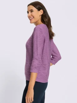Pull en coton superbe motif tricoté