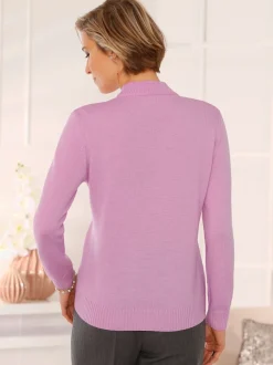 Pull femme coupe classique col cheminé