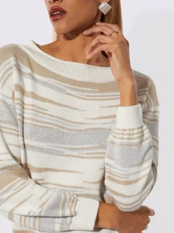 Pull jacquard douceur extrême et jolie brillance