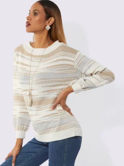 Pull jacquard douceur extrême et jolie brillance