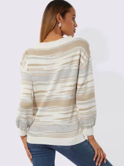 Pull jacquard douceur extrême et jolie brillance