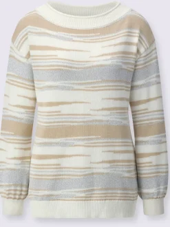 Pull jacquard douceur extrême et jolie brillance