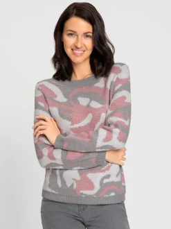 Pull jacquard doux et moelleux