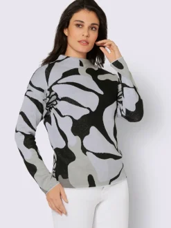 Pull jacquard 48% laine vierge