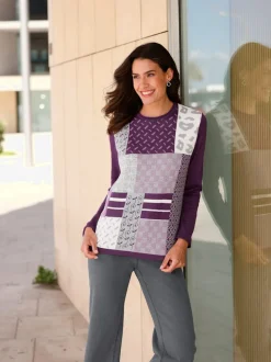 Pull jacquard 30% laine vierge