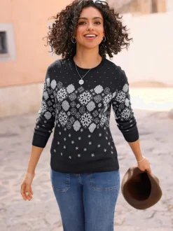 Pull jacquard qualité coton