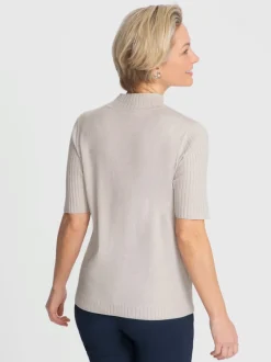 Pull à manches courtes 50% viscose