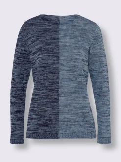 Pull à manches longues tricot chiné