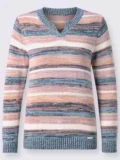 Pull à manches longues tricot chiné