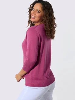 Pull à manches 3/4 pur coton
