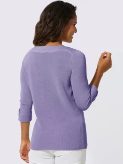 Pull à manches 3/4 pur coton
